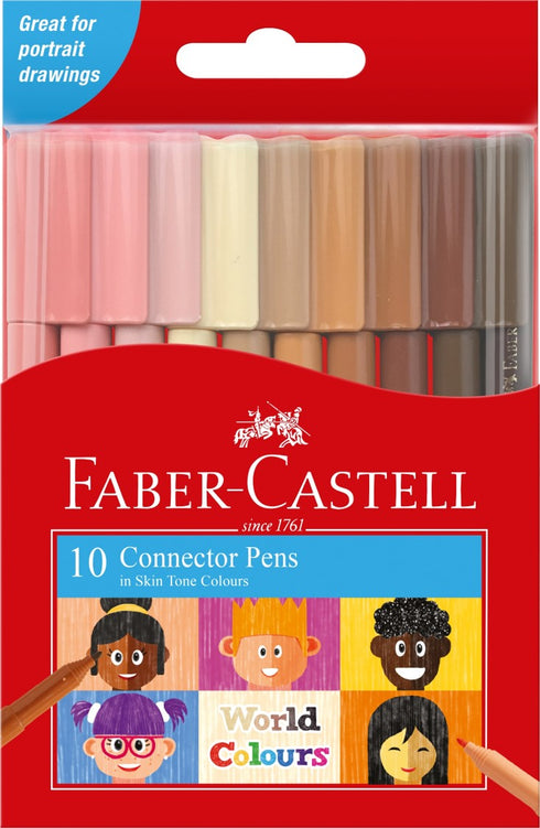 10pcs World Colours Connector Marker Pens